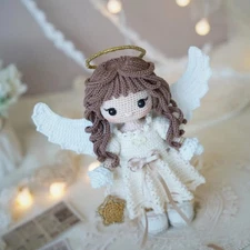 Guardian Angel Crochet Doll, Handmade Crochet Amigurumi Gift, Amigurumi Doll