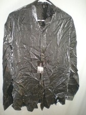 MENS NEW NWT GRAY SPARKLE FIZZARO TUXEDO FORMAL DRESS NEHRU SHIRT SIZE XL 48"
