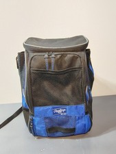 Rawlings Players Backpack Bat Bag Baseball Softball Black  Blue Gear Bag WOW