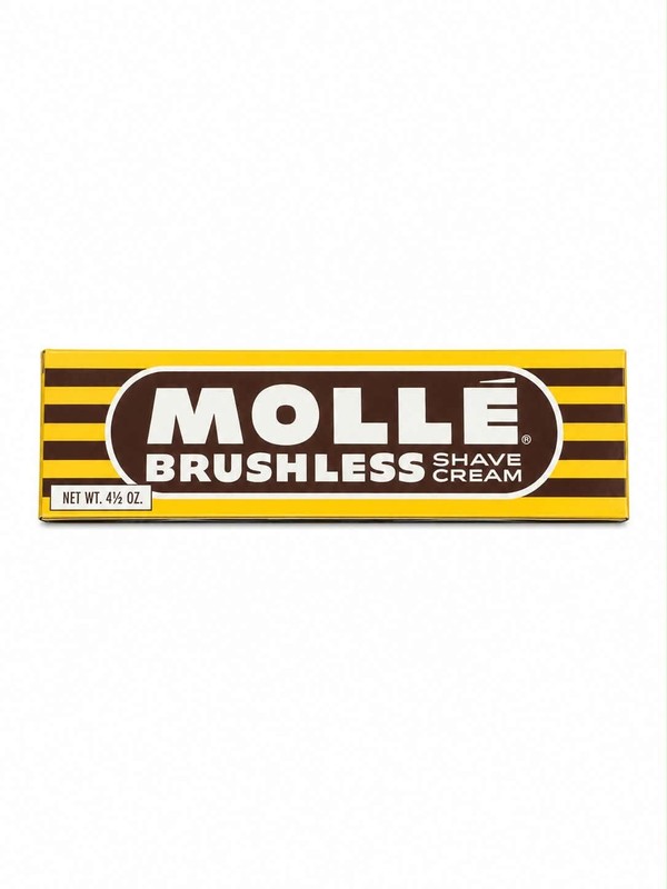 Vintage molle brushless shave cream. Original packaging