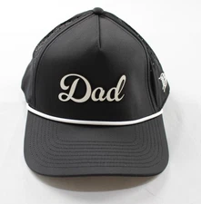 Branded Bills Men's Dad Script Curved 5 Panel Rope Hat WR4 Black One Size