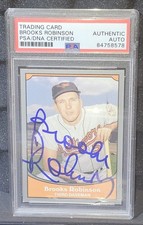 1990 Pacific Baseball Legends -Brooks Robinson #102 - Authentic Auto - PSA Cert.