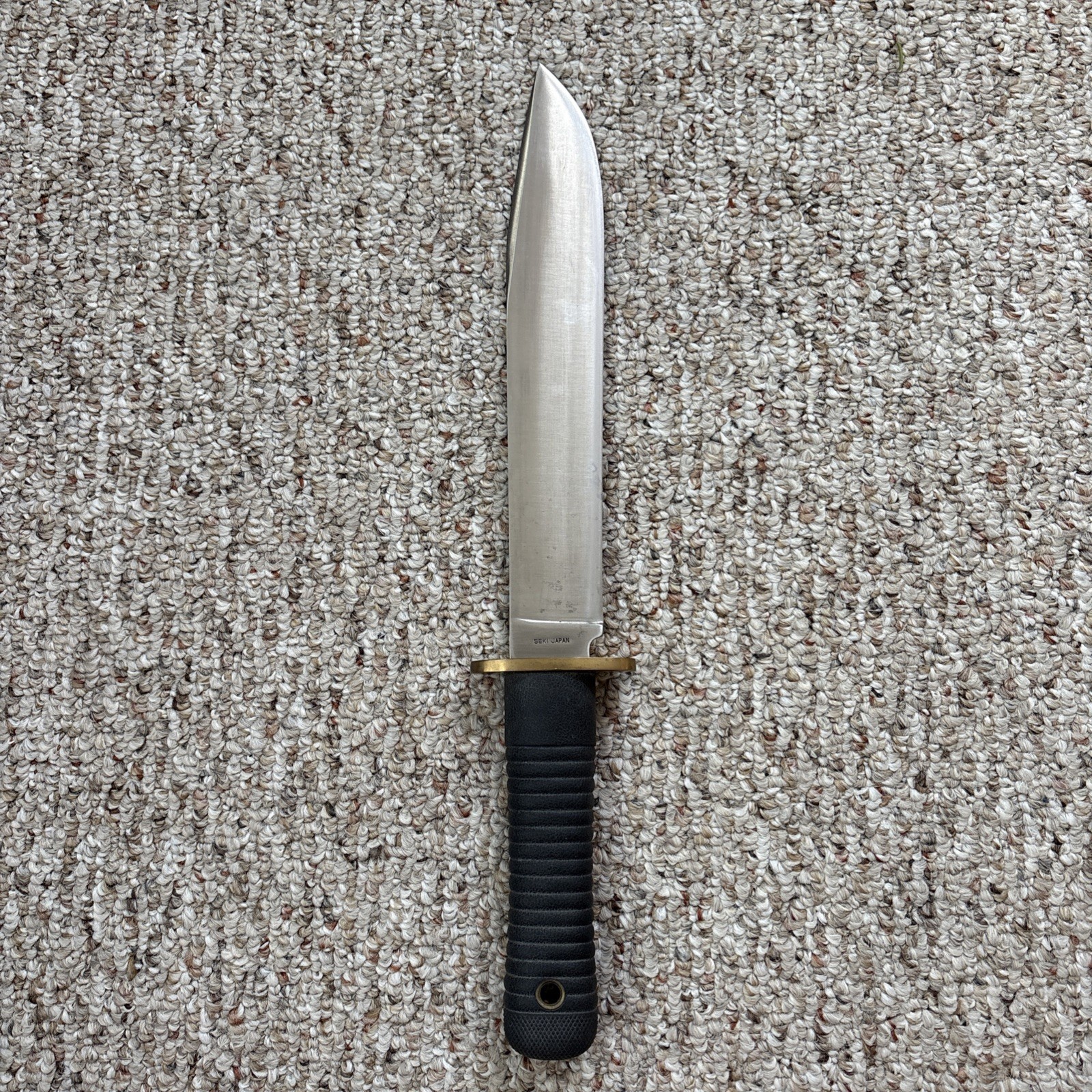 Blackjack Hunter Teton Bowie Fixed Blade Knife Full Tang Seki Japan 9.25" Blade