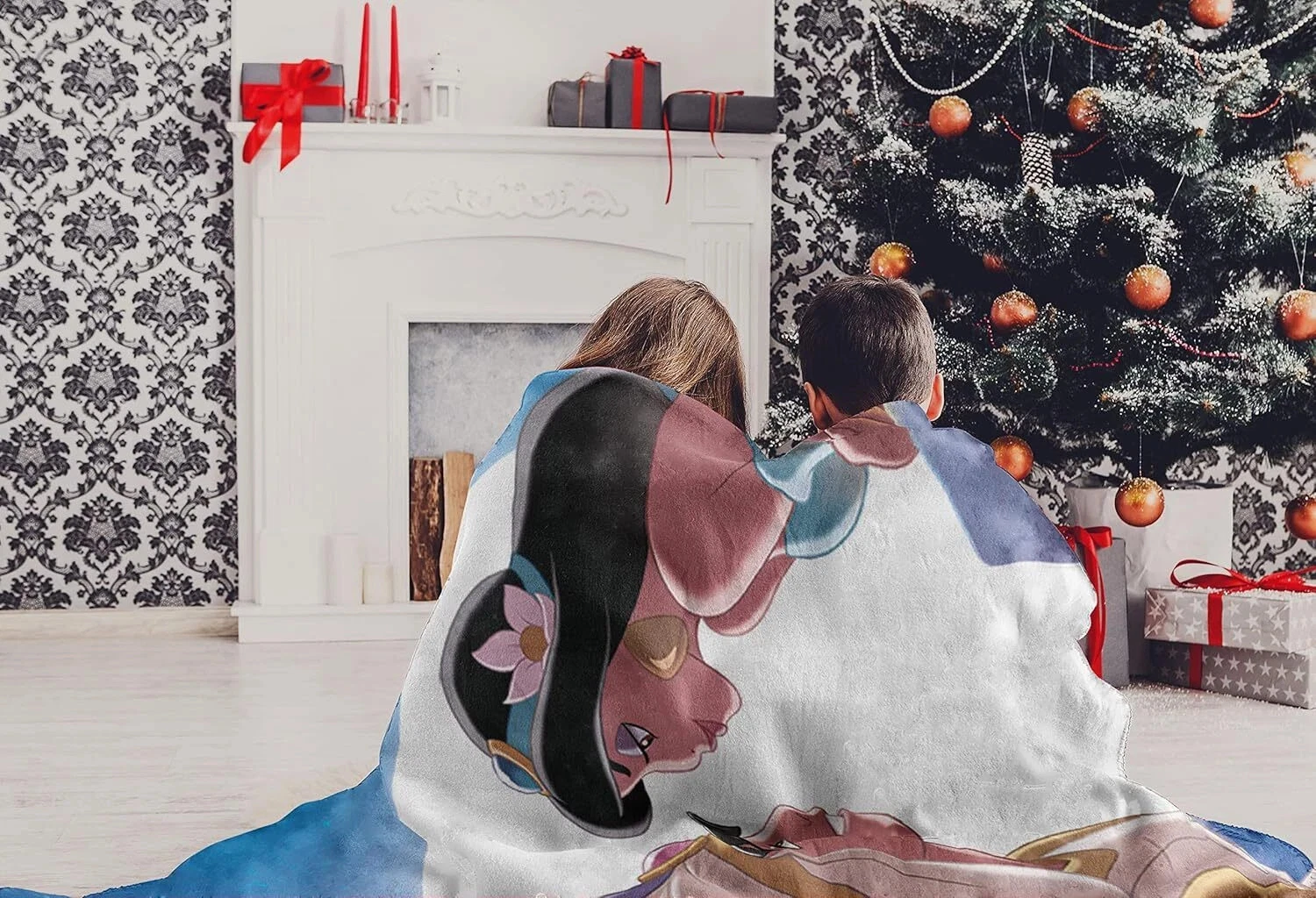 Aladdin And Jasmine Fleece Blanket