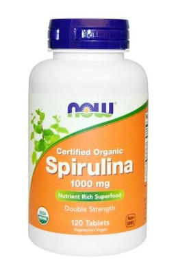 NOW FOODS ZERTIFIZIERTES BIO-SPIRULINA 1000 MG 120 TABLETTEN
