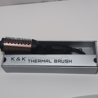 K&K Curling Iron Brush 1.77 Inch Ceramic Tourmaline Ionic Hair Curler Hot Brush