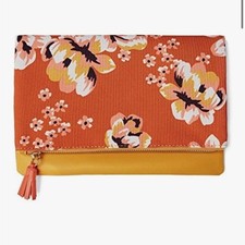 RACHEL PALLY REVERSIBLE CLUTCH - ZAHARA Floral Orange Clutch Bag