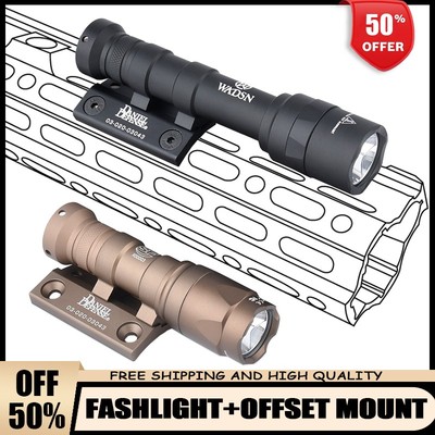 WADSN Airsoft Offset Flashlights Mount For SF M300 M600 Scout Lights Mlok Keymod