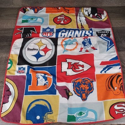 Set of 2 Vintage NFL Team Logos Standard Pillow Case Multicolor 19 x 24