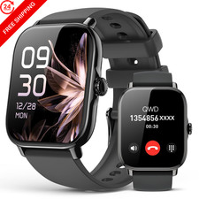 Smart Watch for Women Men- 1.91, Metallic Black Case w/ Jet Band
