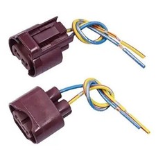 Headlight or Fog Light Female Socket Wiring Harness Pigtail Connector, 2-Pack