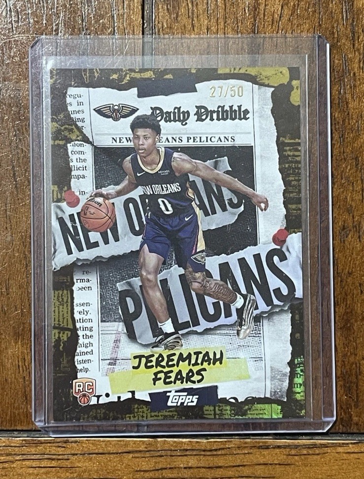 2025-26 Topps Basketball Jeremiah Fears Daily Dribble Gold Insert /50