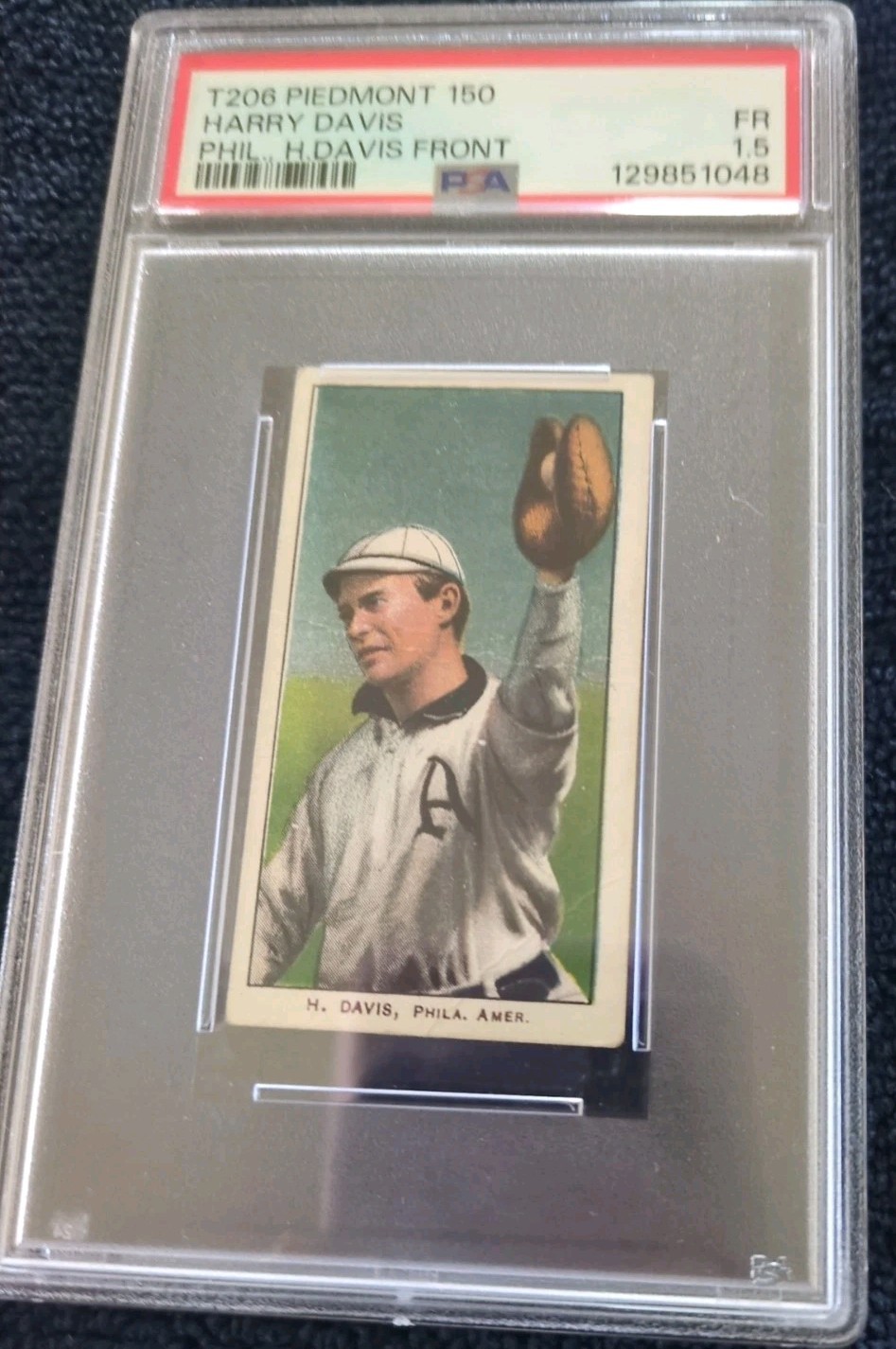 T206 H. DAVIS on Front, Harry G VG  2 3 - Philadelphia Athletics, Piedmont