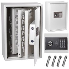 245 Hook Key Cabinet with Digital Lock Wall Mounted Safe Security  Storage Box