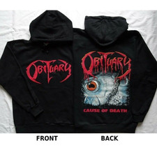 2 sides Obituary Band - Cause of Death Hoodie Black Unisex