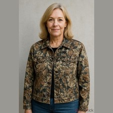VINTAGE Chico's Earthy Tones Jean Jacket