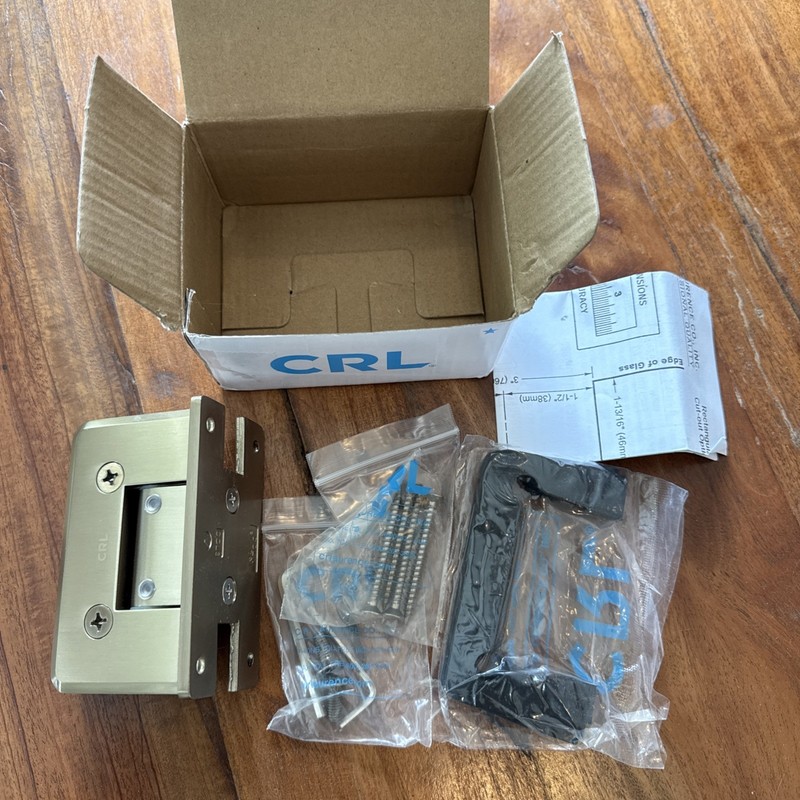 CRL Dark Brushed Bronze Cologne 337 Adjustable Wall Mount 'H'  Hinge C0L337DBBZ