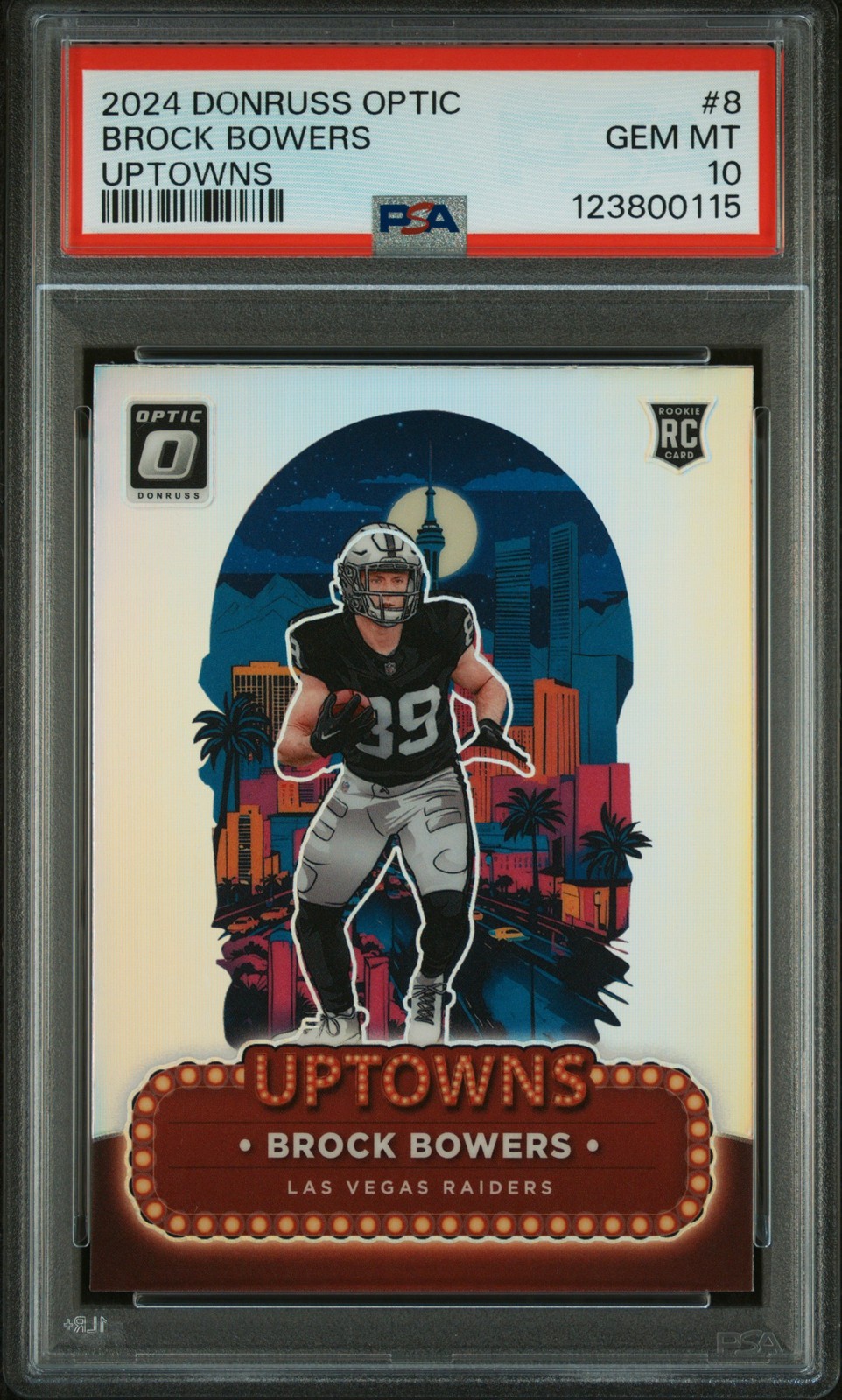 2024 PANINI DONRUSS OPTIC UPTOWNS #8 BROCK BOWERS PSA 10