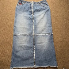 Vintage Y2K Lauren Jeans Co. Ralph Lauren Denim Maxi Skirt Size 10
