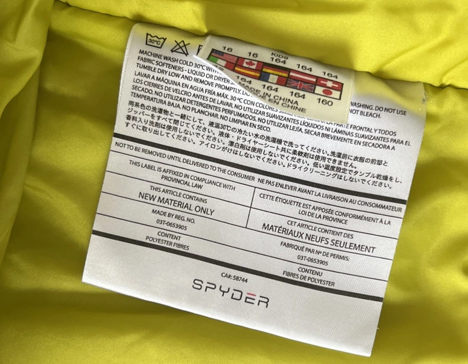 Chaqueta Challenger Spyder totalmente aislada para niño talla 16 Foto 3 de 4