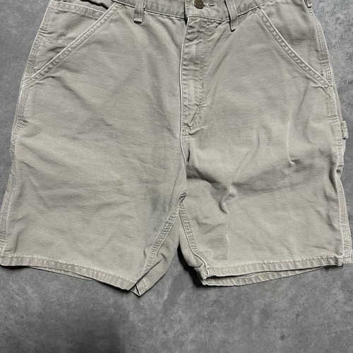 Carhartt Shorts Mens Size 30x9 Carpenter Desert Duck Canvas B25 DES Vintage - Picture 3 of 9