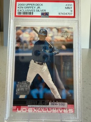 2000 Upper Deck 'Exclusives Silver' Ken Griffey, Jr. #231 serial'd 24/100 Mint 9