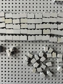 Lego Light Bluish Gray Brick 1x12 1x10 1x6 1x4 1x3 1x2 1x1 Sun Patina&rsquo;d 200pcs