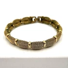 VTG TRIFARI Gold Tone Mesh Weave Bracelet Mid Century Quality Fashion Jewelry