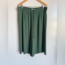 Aritzia Babaton Green Luiz Cropped Wide Leg Pants Size Medium dress Officecore