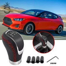Universal 5 Speed Leather Car Manual Gear Stick Shift Knob Shifter Lever Head