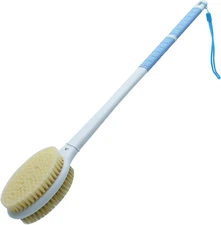 Shower Brush with Soft and Stiff Bristles, 20.5" Extended Long Handle Back Scrub