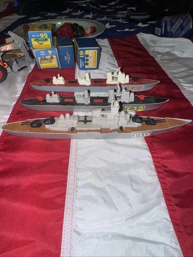 1976 MATCHBOX LESNEY Sea Kings Lot (3): Battleship, Destroyer, Frigate
