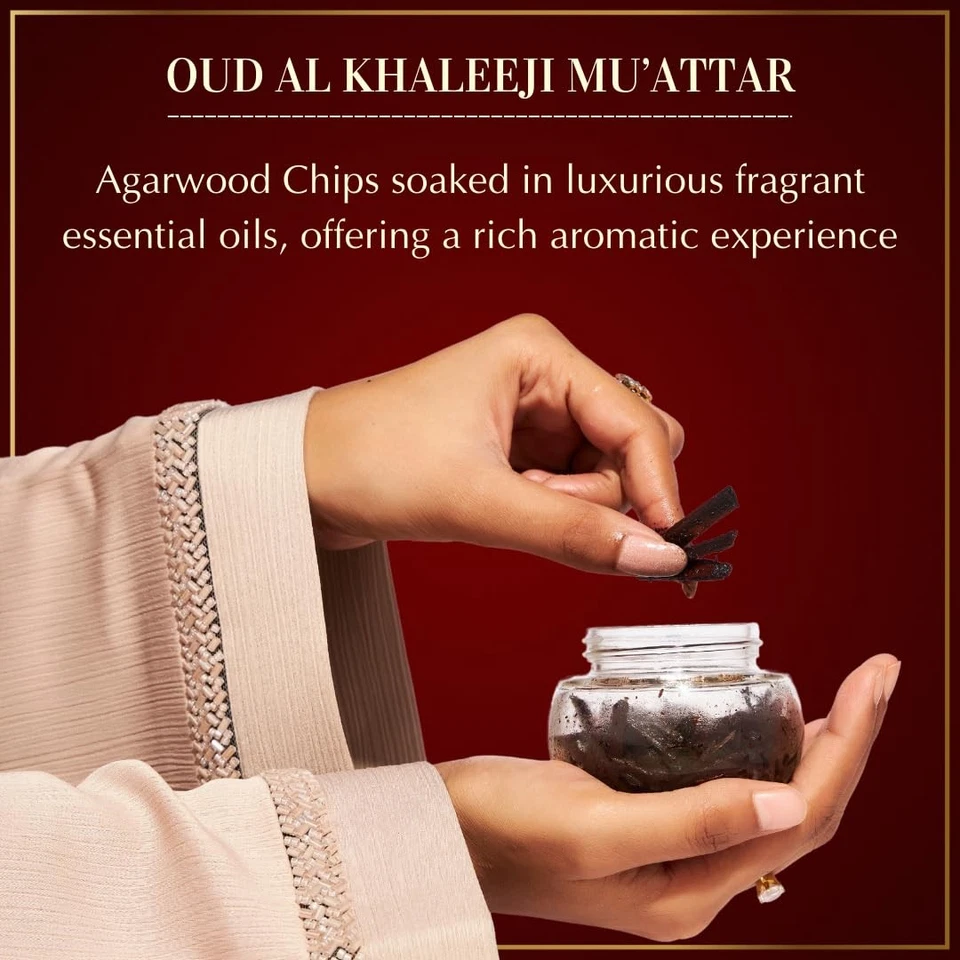 Oud Al Khaleeji Muattar Bakhoor, Arabic Incense with Deep Oud Blend, 40g Jar - Image 3 of 4