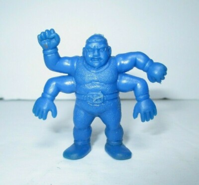 80's M.U.S.C.L.E. Men Kinnikuman Dark Blue 2'' Ashuraman no Sensei Figure #077