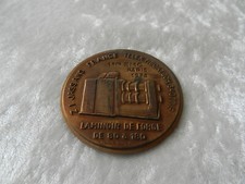 Ancienne médaille en bronze Jassans Machine Presse Laminoir par Marleix Redon Gr