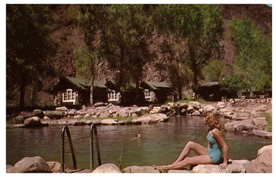 Swimming Hole Phantom Ranch Grand Canyon Arizona Fred Harvey Postcard 1950s