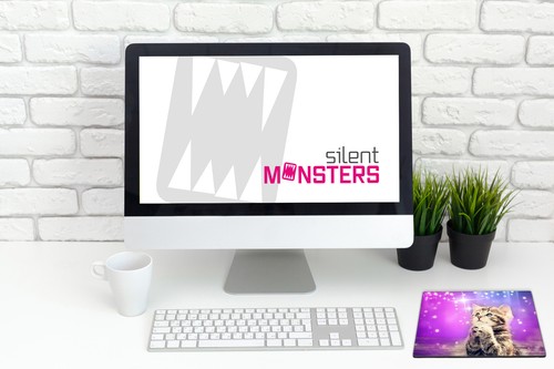 Silent Monsters Gaming und Office Mauspad 36 x 25cm Mousepad Katze Tiermotiv Cat - Bild 4 von 6
