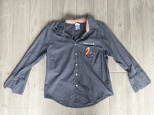 Disney Anchors Away Tigger Button Down Chambray Shirt Size Med