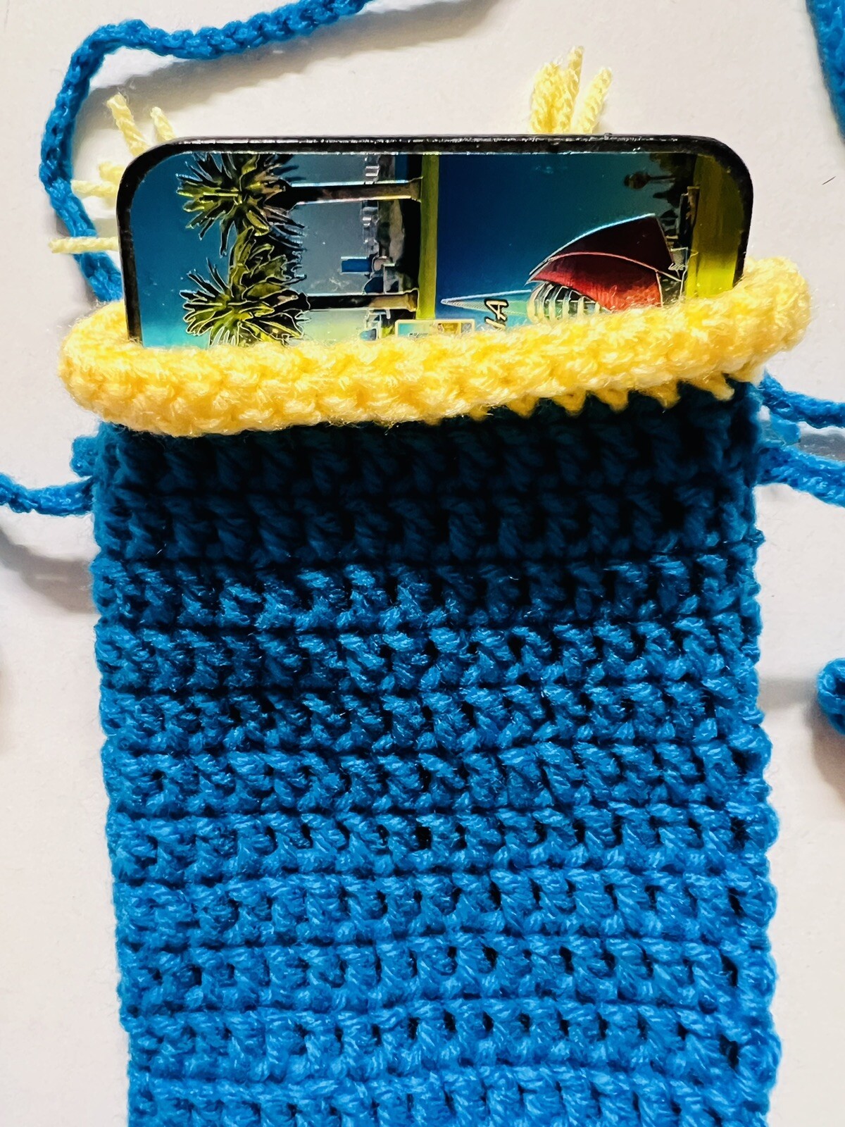 Sausage lip monster Crochet Bag Phone Case Cover crossbody Handmade