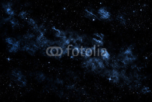 Bild auf Leinwand Himmel mit leuchtenden Sternen, Wolken und Nebel Bild auf Leinwand Himmel mit leuchtenden Sternen, Wolken und Nebel