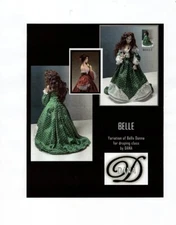 1:12 Miniature Art Doll Dressing ~ Dana Burton~ BELLE IN GREEN TUTORIAL/PATTERN