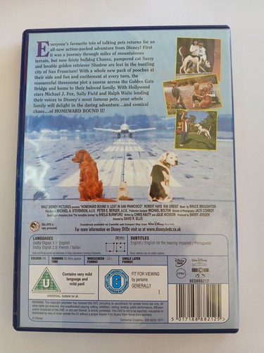 Homeward Bound 2 .Lost In San Francisco (1996) DVD Disney Michael J Fox - Picture 2 of 2