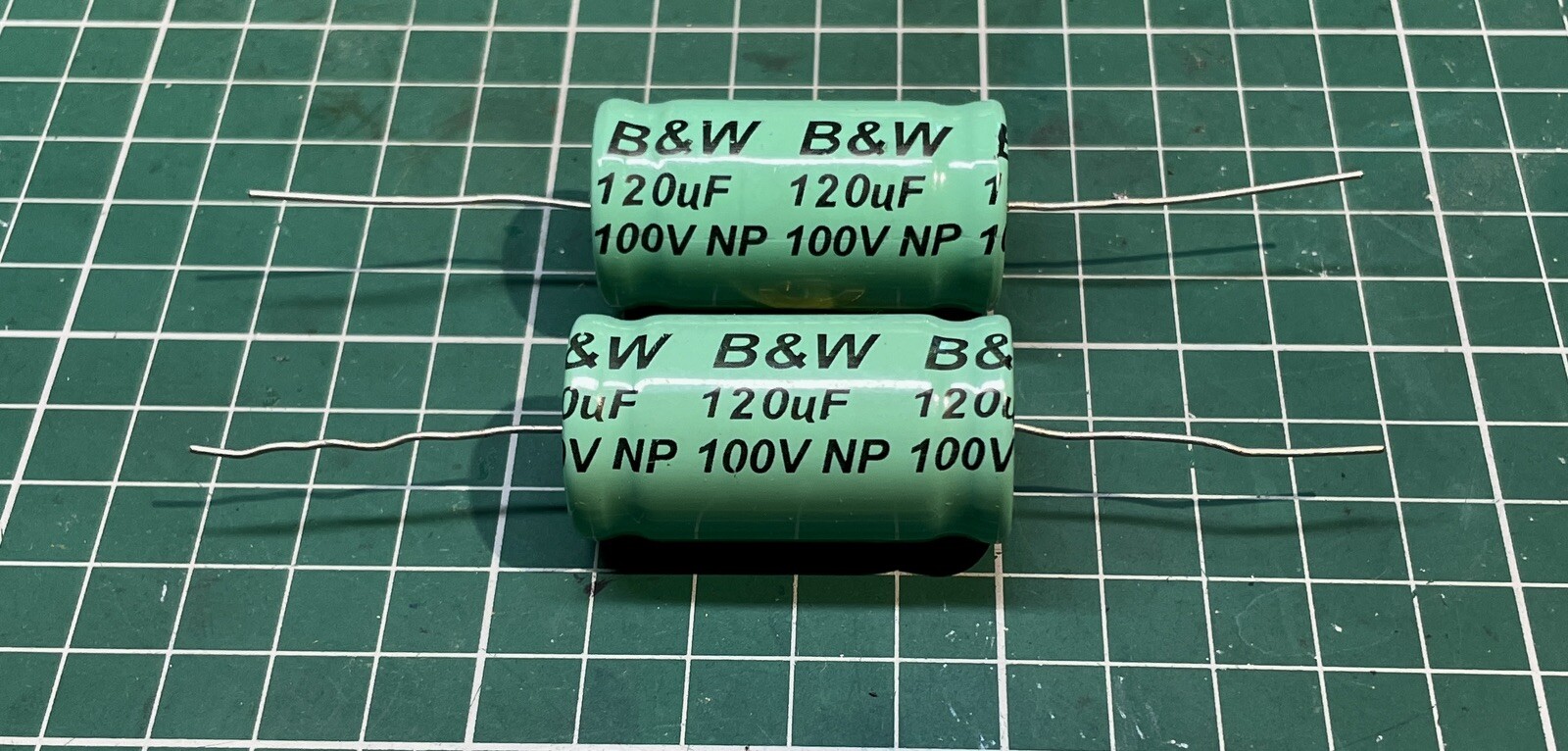 2x 120µF 100v B&W Speaker Crossover Capacitors non polarized (Audio