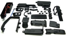 Fits Traxxas Nitro Revo 3.3 53097-3 - PLASTIC SET SKID PLATES, RollBar RadioTray