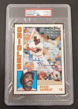 Rare 1984 EDDIE MURRAY Signed Oversized Topps Baseball Card-HOF-ORIOLES-PSA