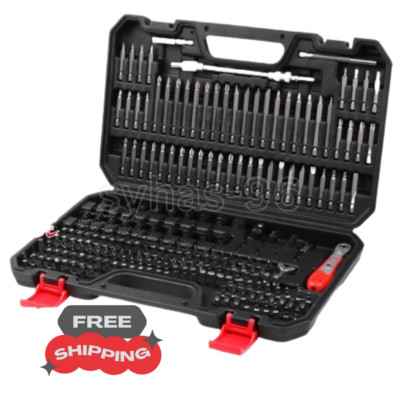 Screwdriver Bit Set 232 Pcs Magnetic Nut Driver Ratchet Wrench Bit Holder CR-V