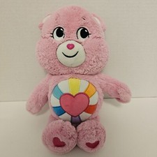 Care Bears Pink Hopeful Heart Embroidery Eyes Teddy Plush Stuffed Animal Toy