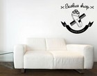 Vinyl Decal Wall Sticker Logo Barber Shop Moustache Haircut Shaves (n1568)