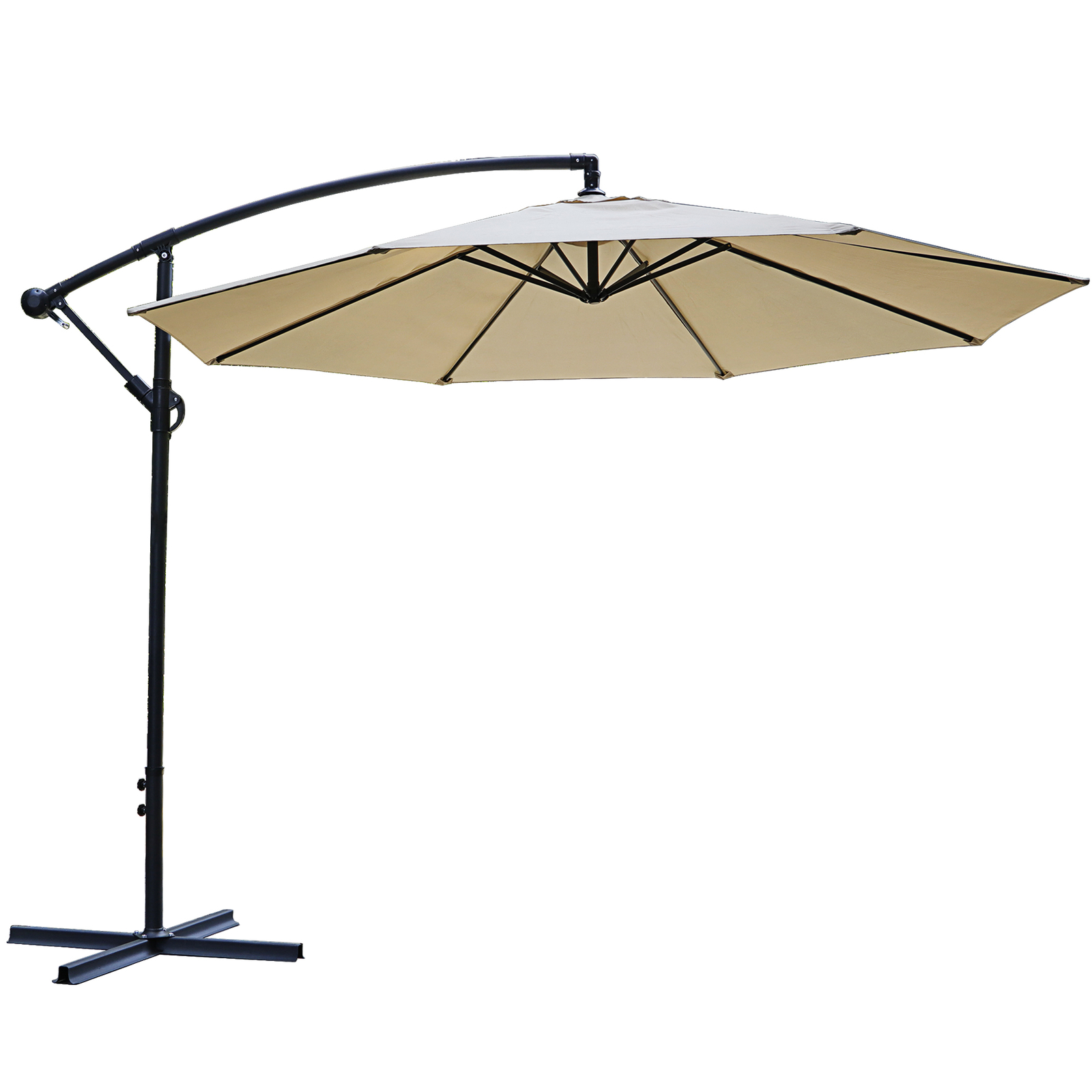 10 Hanging Umbrella Patio Sun Shade Offset Hanging Market With Base And Crank For Sale Online
