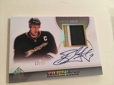 2010-11 10-11 SPA SP AUTHENTIC RYAN GETZLAF AUTO 3 COLOR PATCH SSP 12/25 DUCKS